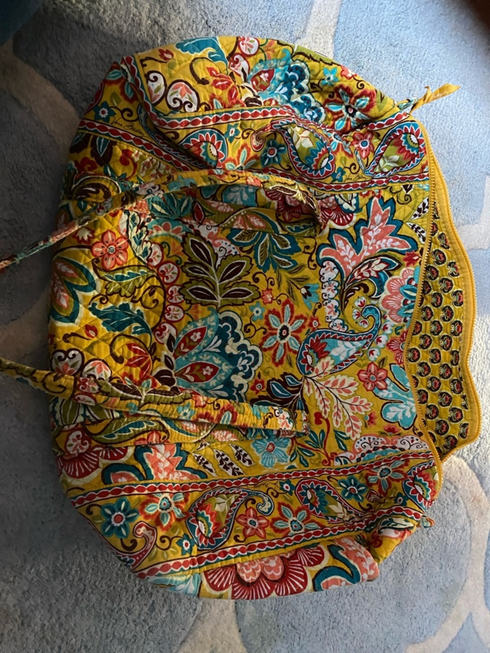 Vera Bradley ProvincialDuffel Bag in Yellow